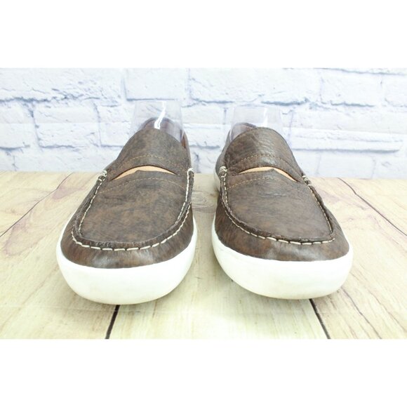 LL Bean Mountainville Shoes Penny Slip On Leather Brown Size 10.5 M - Picture 4 of 9